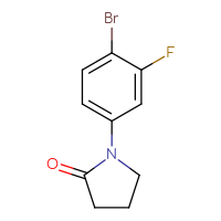 Chemical structure of 1-(4-bromo-3-fluorophenyl)pyrrolidin-2-one - CSSB00000702005