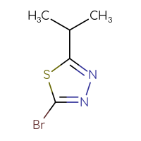 Chemical structure of 2-bromo-5-(propan-2-yl)-1,3,4-thiadiazole - CSSB00000687747
