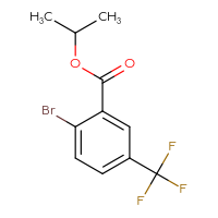 Chemical structure of propan-2-yl 2-bromo-5-(trifluoromethyl)benzoate - CSSB00006365729