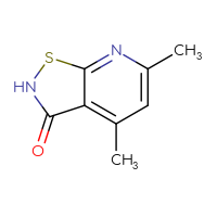 Chemical structure of 4,6-dimethyl-2H,3H-[1,2]thiazolo[5,4-b]pyridin-3-one - CSSB00000075596
