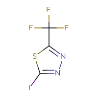Chemical structure of 2-iodo-5-(trifluoromethyl)-1,3,4-thiadiazole - CSSB00011858893