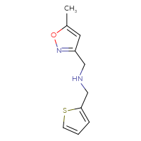 Chemical structure of [(5-methyl-1,2-oxazol-3-yl)methyl][(thiophen-2-yl)methyl]amine - CSSB00000228416