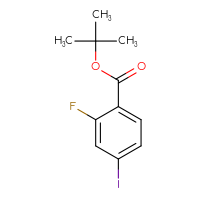 Chemical structure of tert-butyl 2-fluoro-4-iodobenzoate - CSSB00132313052