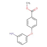 Chemical structure of methyl 4-(3-aminophenoxy)benzoate - CSSB00003674499