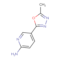 Chemical structure of 5-(5-methyl-1,3,4-oxadiazol-2-yl)pyridin-2-amine - CSSB00009889556