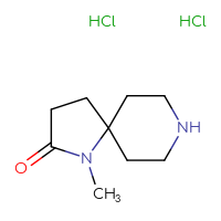 Chemical structure of 1-methyl-1,8-diazaspiro[4.5]decan-2-one dihydrochloride - CSSB00015184418