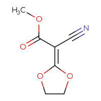Chemical structure of methyl 2-cyano-2-(1,3-dioxolan-2-ylidene)acetate - CSSB00015204726