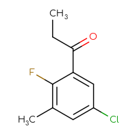 Chemical structure of 1-(5-chloro-2-fluoro-3-methylphenyl)propan-1-one - CSSB20813961953