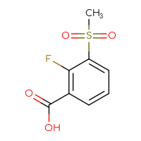 Chemical structure of 2-fluoro-3-methanesulfonylbenzoic acid - CSSB00010163955