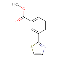 Chemical structure of methyl 3-(1,3-thiazol-2-yl)benzoate - CSSB00012022137