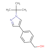 Chemical structure of [4-(1-tert-butyl-1H-pyrazol-4-yl)phenyl]methanol - CSSB00045623944