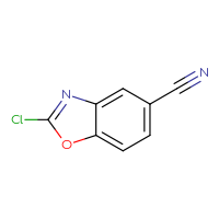 Chemical structure of 2-chloro-1,3-benzoxazole-5-carbonitrile - CSSB00010778950