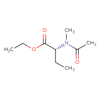 Chemical structure of ethyl (2R)-2-(N-methylacetamido)butanoate - CSSB08035912219