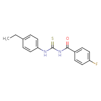 Chemical structure of 3-(4-ethylphenyl)-1-(4-fluorobenzoyl)thiourea - CSSB00121652721