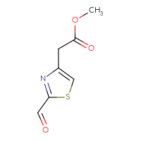 Chemical structure of methyl 2-(2-formyl-1,3-thiazol-4-yl)acetate - CSSB00010966390