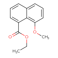 Chemical structure of ethyl 8-methoxynaphthalene-1-carboxylate - CSSB00161167837