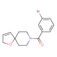 Chemical structure of 8-(3-bromobenzoyl)-1-oxa-8-azaspiro[4.5]dec-3-ene - CSSB01968909237