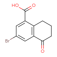 Chemical structure of 3-bromo-5-oxo-5,6,7,8-tetrahydronaphthalene-1-carboxylic acid - CSSB00010011114