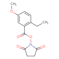 Chemical structure of 2,5-dioxopyrrolidin-1-yl 2-ethyl-5-methoxybenzoate - CSSB20270393220