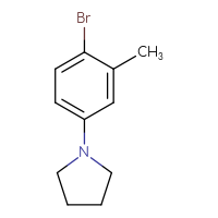 Chemical structure of 1-(4-bromo-3-methylphenyl)pyrrolidine - CSSB00012947959