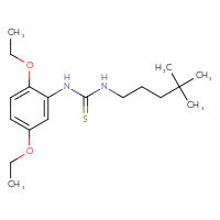 Chemical structure of 1-(2,5-diethoxyphenyl)-3-(4,4-dimethylpentyl)thiourea - CSSB00218974151
