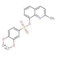 Chemical structure of 2-methylquinolin-8-yl 3,4-dimethoxybenzene-1-sulfonate - CSSB00026488965