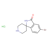 Chemical structure of 5-bromo-2,3-dihydrospiro[isoindole-1,4'-piperidin]-3-one hydrochloride - CSSB14880529372