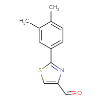 Chemical structure of 2-(3,4-dimethylphenyl)-1,3-thiazole-4-carbaldehyde - CSSB00011361514
