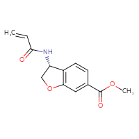 Chemical structure of methyl (3R)-3-(prop-2-enamido)-2,3-dihydro-1-benzofuran-6-carboxylate - CSSB21332071549