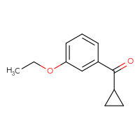 Chemical structure of cyclopropyl(3-ethoxyphenyl)methanone - CSSB00012087085