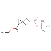 Chemical structure of 5-tert-butyl 1-ethyl 5-azaspiro[2.3]hexane-1,5-dicarboxylate - CSSB00010892210