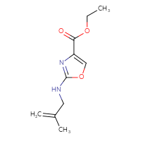 Chemical structure of ethyl 2-[(2-methylprop-2-en-1-yl)amino]-1,3-oxazole-4-carboxylate - CSSB00013703026