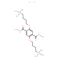Chemical structure of {4-[2,5-bis(hydrazinecarbonyl)-4-[4-(trimethylazaniumyl)butoxy]phenoxy]butyl}trimethylazanium dichloride - CSSB21494538853