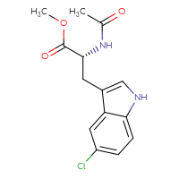 Chemical structure of methyl (2R)-3-(5-chloro-1H-indol-3-yl)-2-acetamidopropanoate - CSSB00020628524