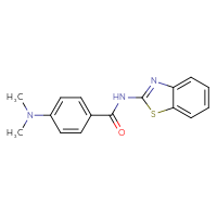 Chemical structure of N-(1,3-benzothiazol-2-yl)-4-(dimethylamino)benzamide - CSSB00104331626