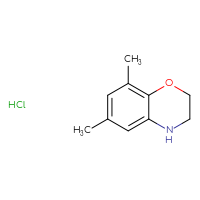 Chemical structure of 6,8-dimethyl-3,4-dihydro-2H-1,4-benzoxazine hydrochloride - CSSB00020589361