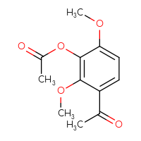 Chemical structure of 3-acetyl-2,6-dimethoxyphenyl acetate - CSSB00000013907