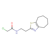 Chemical structure of 2-chloro-N-(2-{4H,5H,6H,7H,8H-cyclohepta[d][1,3]thiazol-2-yl}ethyl)acetamide - CSSB00160530956