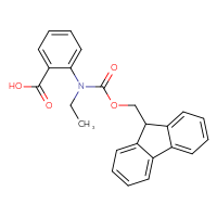 Chemical structure of 2-[ethyl({[(9H-fluoren-9-yl)methoxy]carbonyl})amino]benzoic acid - CSSB03496573188