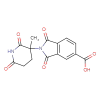 Chemical structure of 2-(3-methyl-2,6-dioxopiperidin-3-yl)-1,3-dioxo-2,3-dihydro-1H-isoindole-5-carboxylic acid - CSSB06623411480