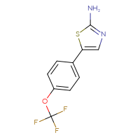 Chemical structure of 5-[4-(trifluoromethoxy)phenyl]-1,3-thiazol-2-amine - CSSB00003142713