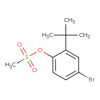 Chemical structure of 4-bromo-2-tert-butylphenyl methanesulfonate - CSSB03439914381