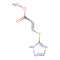 Chemical structure of methyl 3-(1H-1,2,4-triazol-5-ylsulfanyl)prop-2-enoate - CSSB00012663716