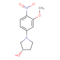 Chemical structure of (3S)-1-(3-methoxy-4-nitrophenyl)pyrrolidin-3-ol - CSSB00003701277