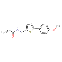 Chemical structure of N-{[5-(4-methoxyphenyl)thiophen-2-yl]methyl}prop-2-enamide - CSSB02015620013