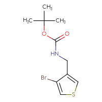 Chemical structure of tert-butyl N-[(4-bromothiophen-3-yl)methyl]carbamate - CSSB00120343617