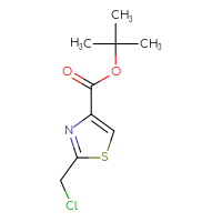 Chemical structure of tert-butyl 2-(chloromethyl)-1,3-thiazole-4-carboxylate - CSSB00135156953