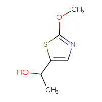 Chemical structure of 1-(2-methoxy-1,3-thiazol-5-yl)ethan-1-ol - CSSB00014169784