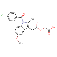 Chemical structure of 2-({2-[1-(4-chlorobenzoyl)-5-methoxy-2-methyl-1H-indol-3-yl]acetyl}oxy)acetic acid - CSSB00000047425
