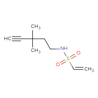 Chemical structure of N-(3,3-dimethylpent-4-yn-1-yl)ethene-1-sulfonamide - CSMB20539624020